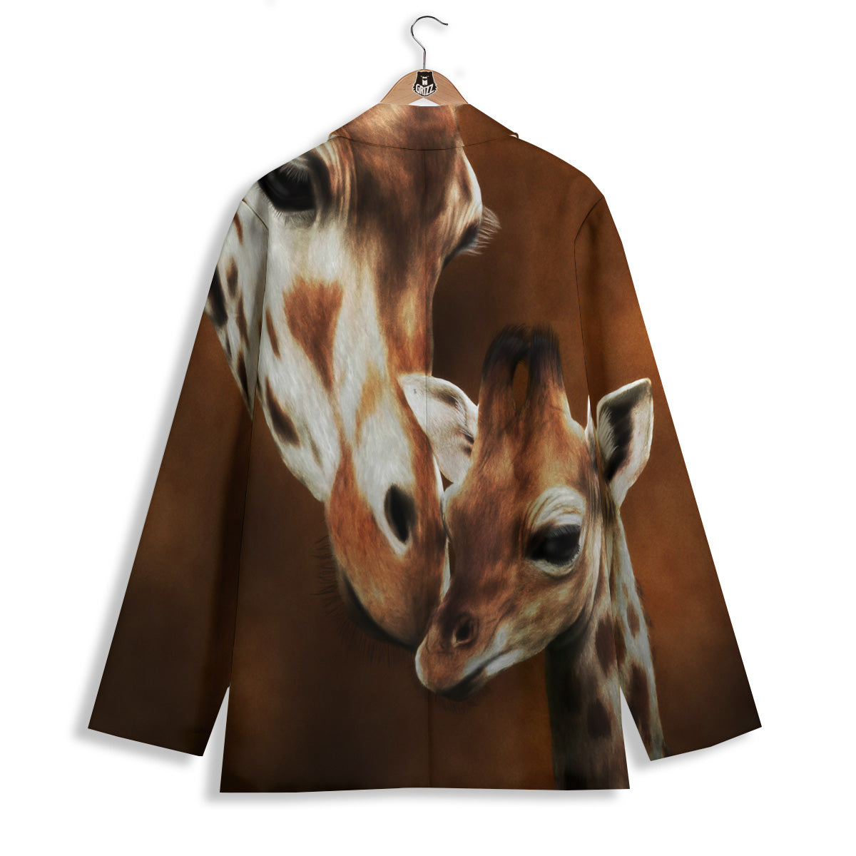 Giraffe Brown Print Women's Blazer-grizzshop
