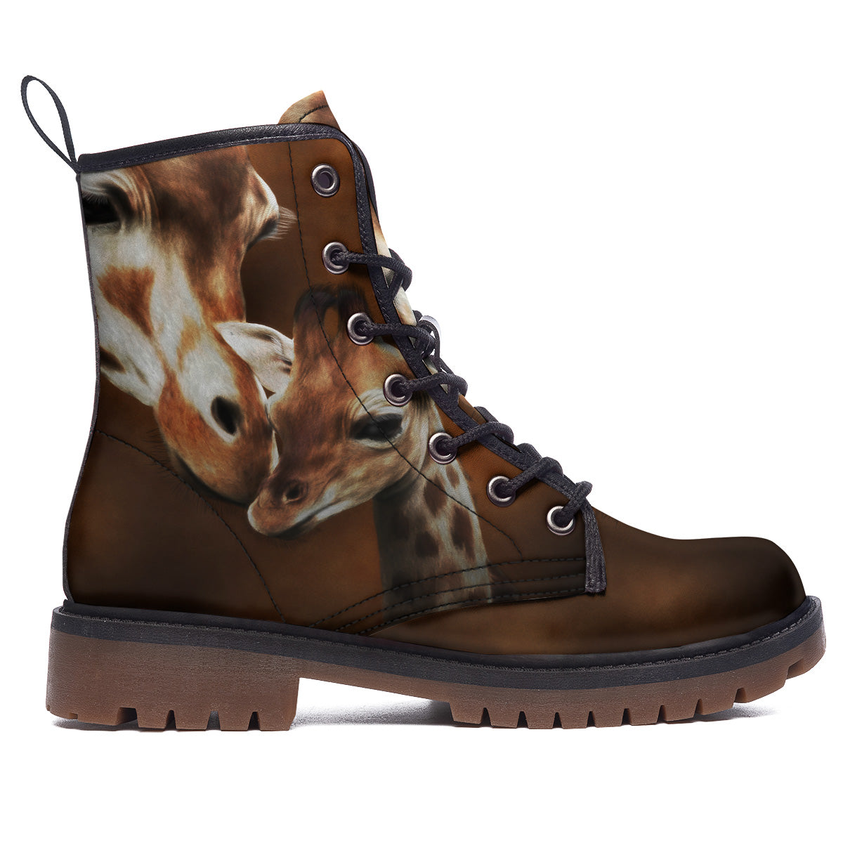 Giraffe Brown Print Work Boots-grizzshop
