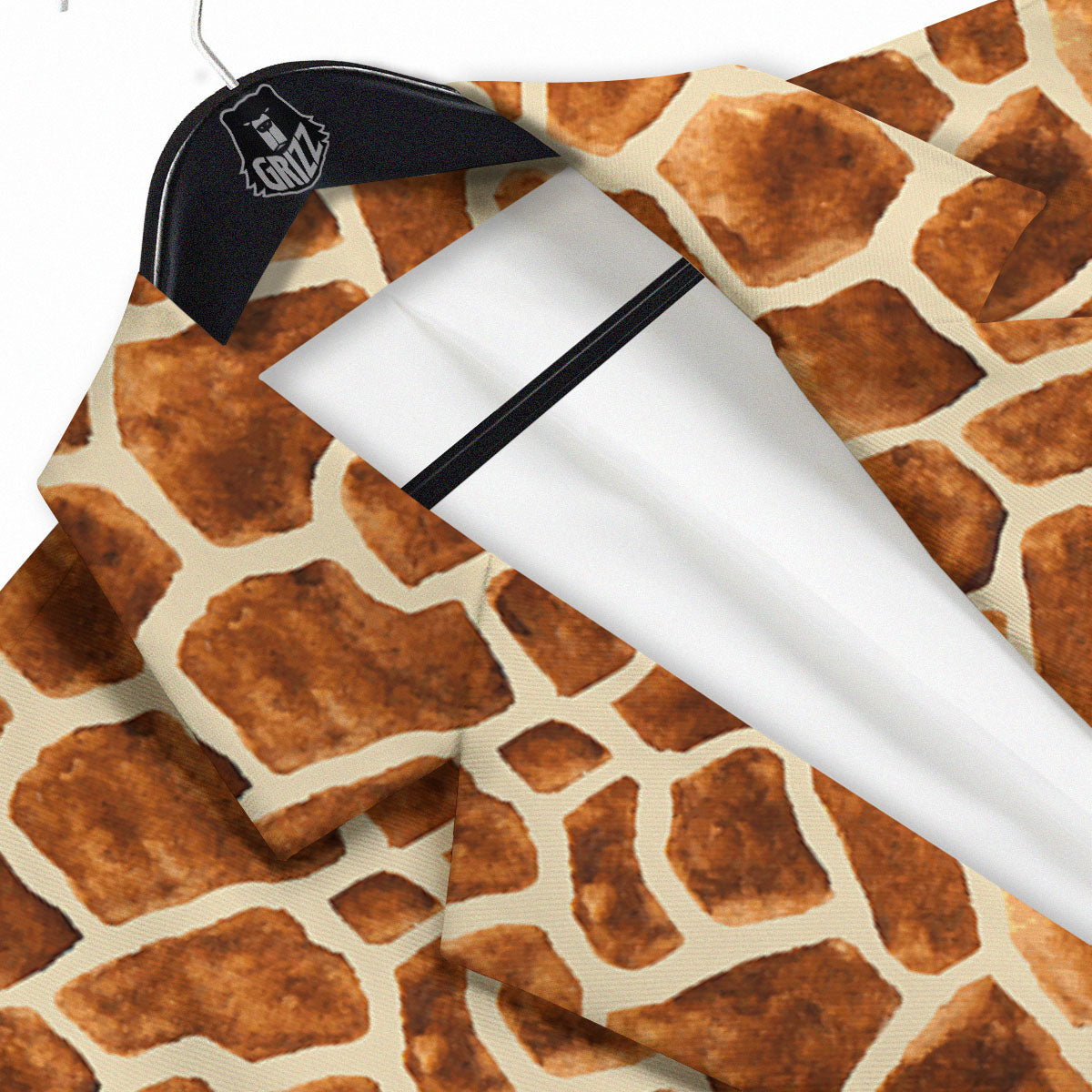 Giraffe Brown Watercolor Print Pattern Men's Sport Coat-grizzshop