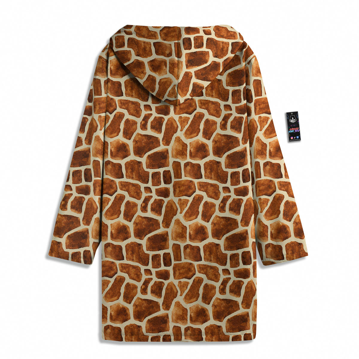 Giraffe Brown Watercolor Print Pattern Men's Windbreaker Jacket-grizzshop