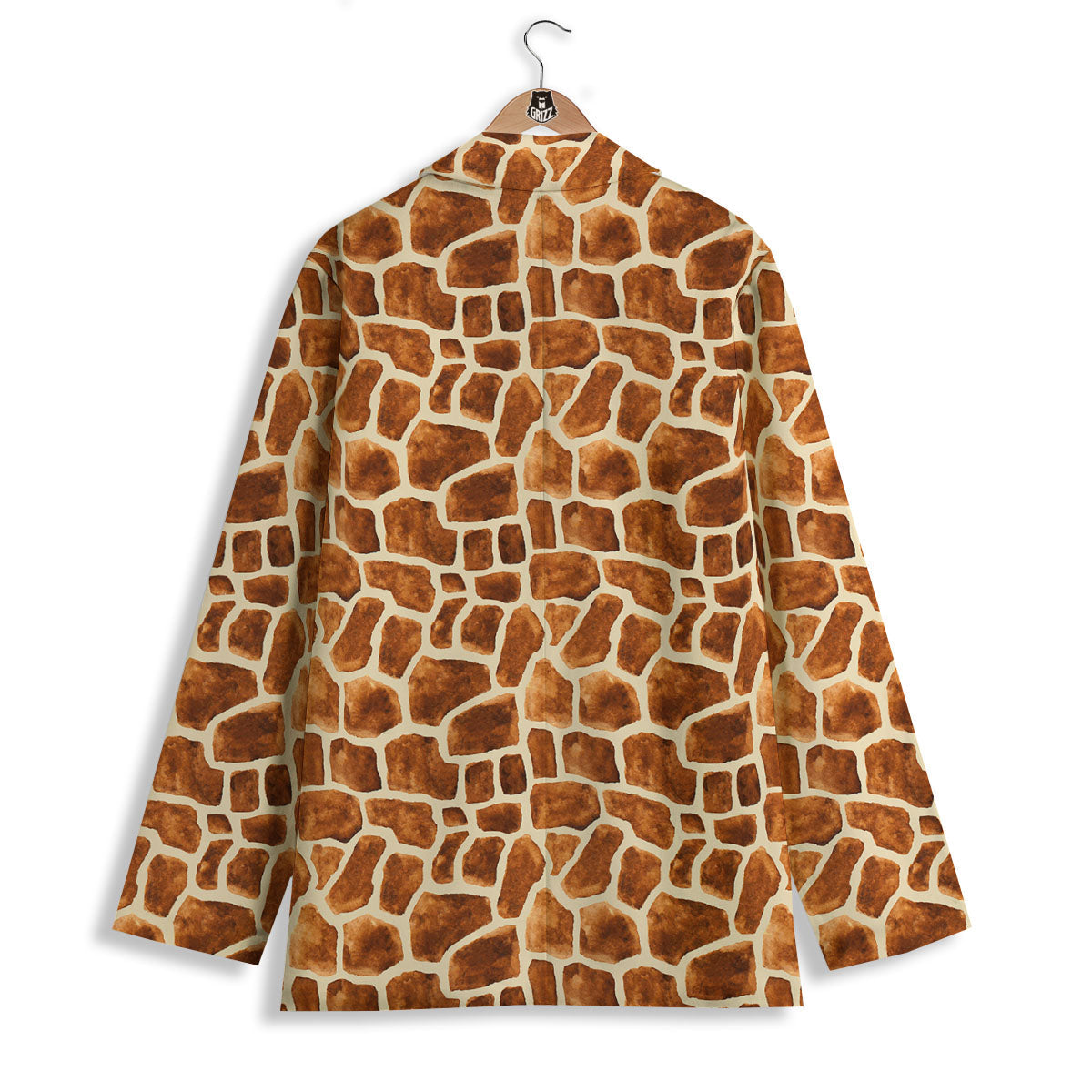 Giraffe Brown Watercolor Print Pattern Women's Blazer-grizzshop