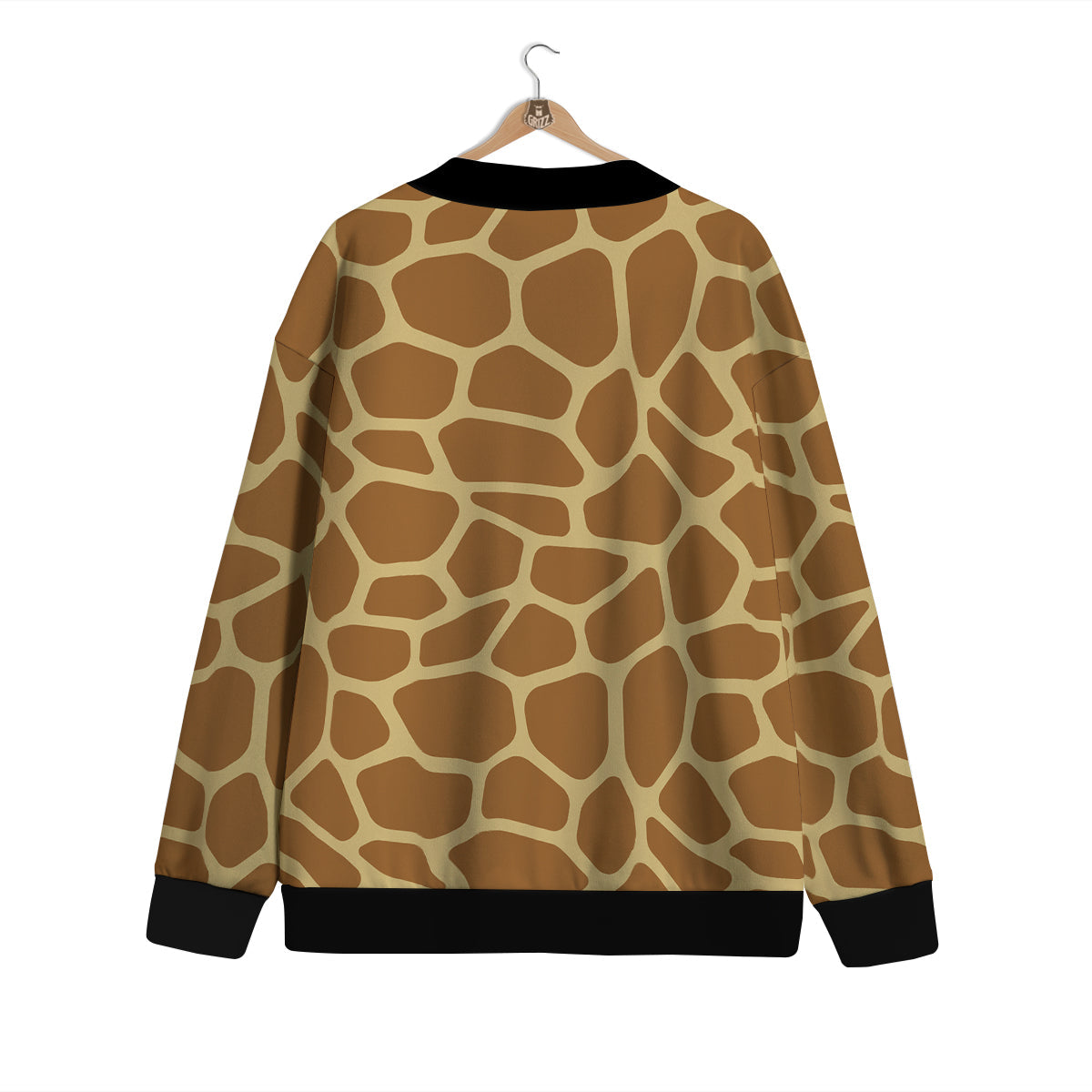 Giraffe Brown Yellow Print Pattern Cardigan-grizzshop