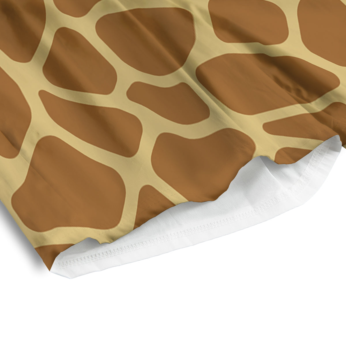 Giraffe Brown Yellow Print Pattern Men's Athletic Shorts
