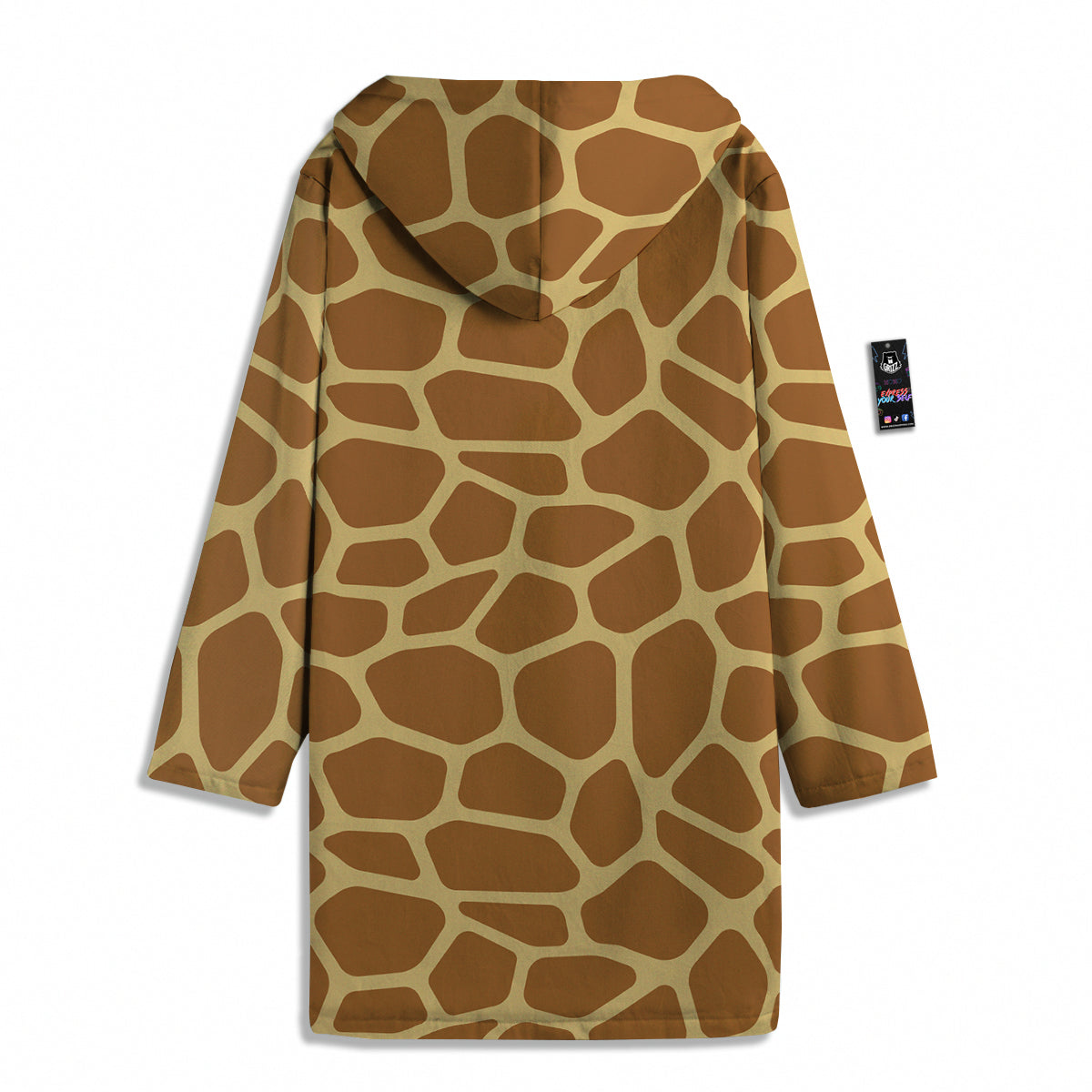 Giraffe Brown Yellow Print Pattern Men's Windbreaker Jacket-grizzshop