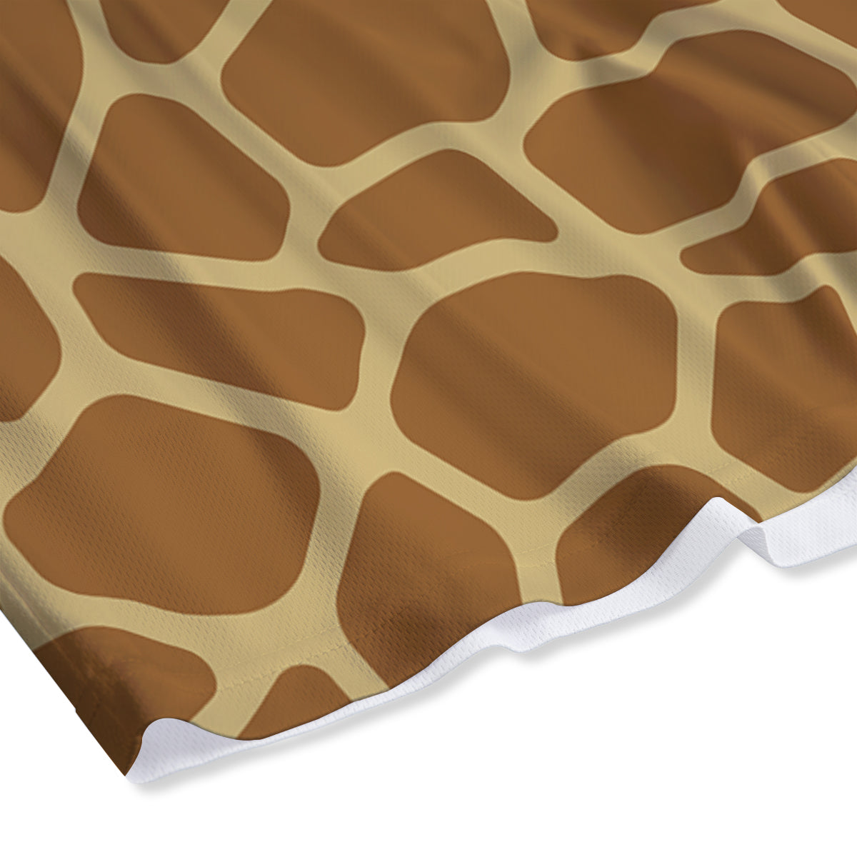 Giraffe Brown Yellow Print Pattern Mesh Shorts