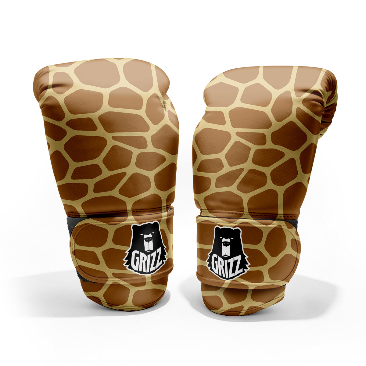 Giraffe Brown Yellow Print Pattern Pro Boxing Glove