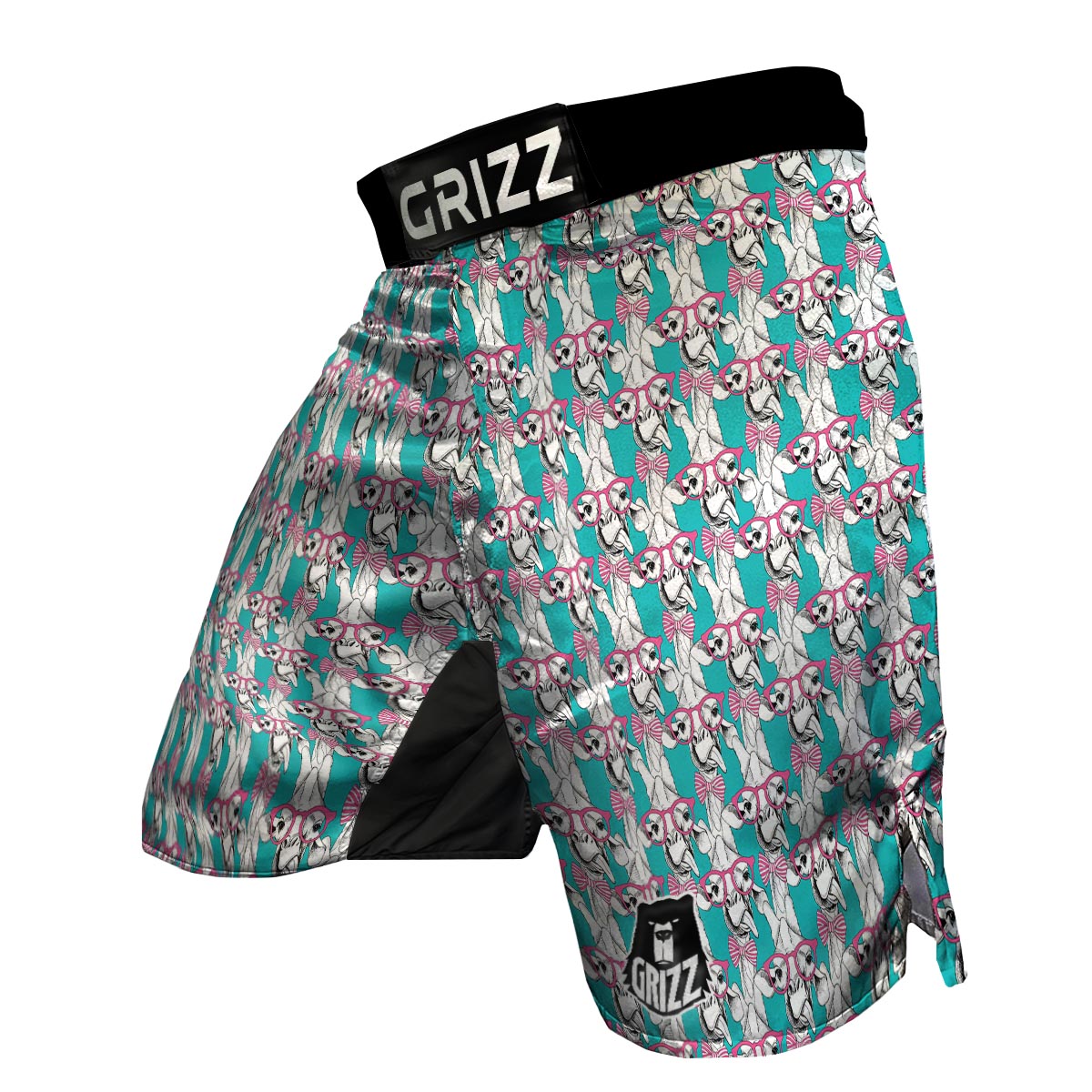 Giraffe Cartoon Pattern Print MMA Shorts-grizzshop
