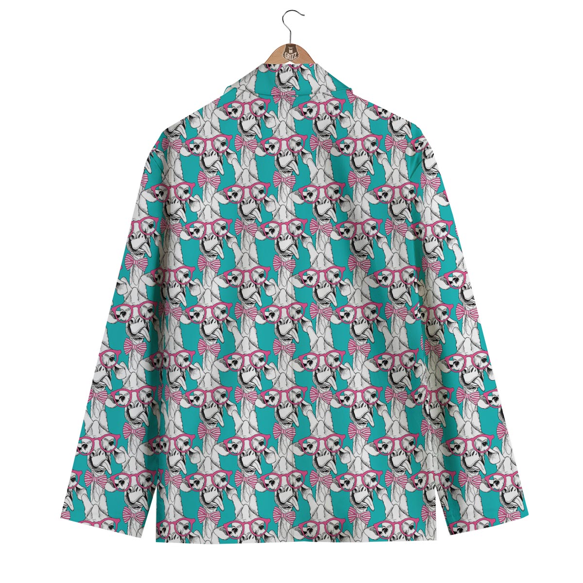 Giraffe Cartoon Pattern Print Men's Blazer-grizzshop