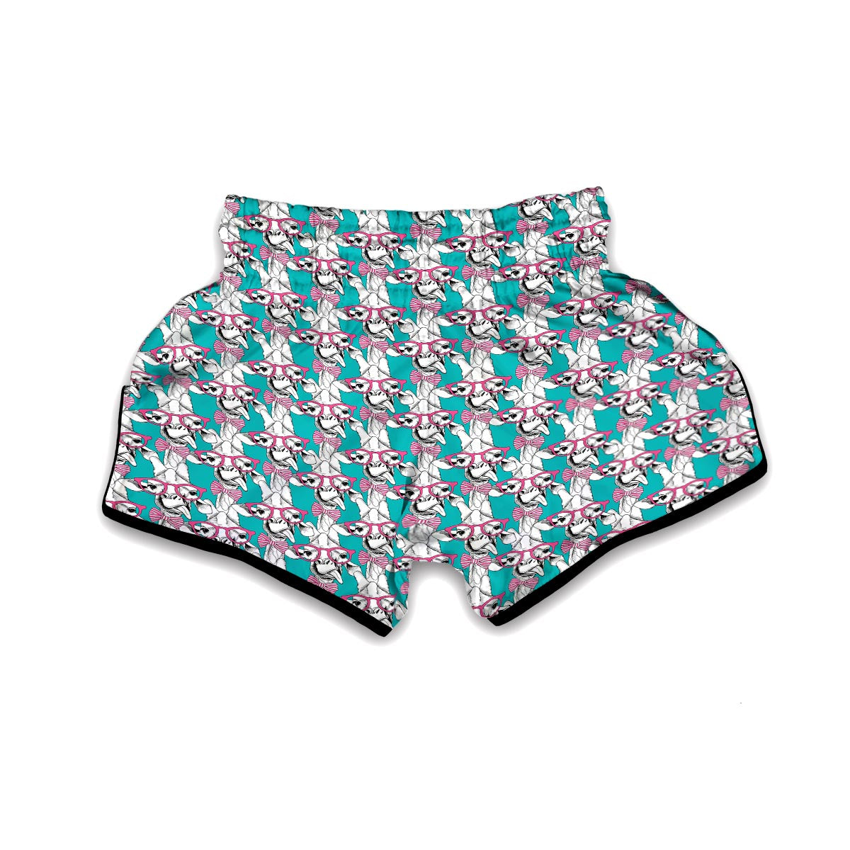 Giraffe Cartoon Pattern Print Muay Thai Boxing Shorts-grizzshop