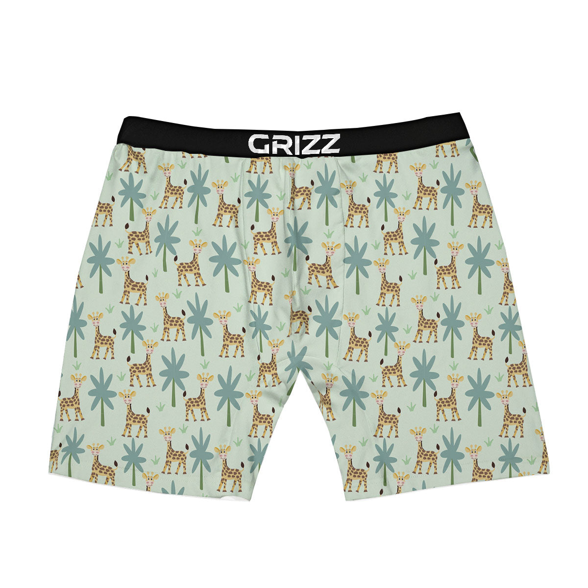 Giraffe Cartoon Print Pattern Boxer Briefs-grizzshop