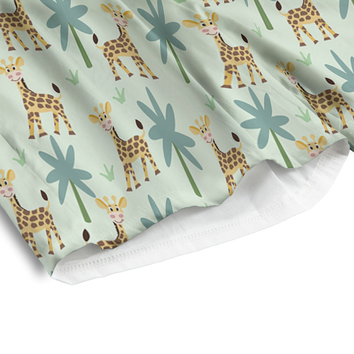 Giraffe Cartoon Print Pattern Men's Athletic Shorts