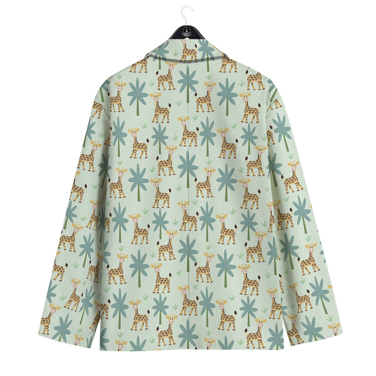 Giraffe Cartoon Print Pattern Men's Sport Coat-grizzshop