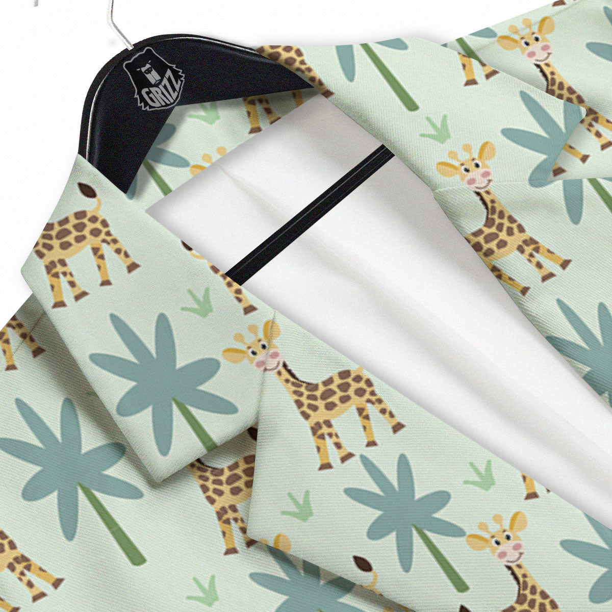 Giraffe Cartoon Print Pattern Men's Sport Coat-grizzshop