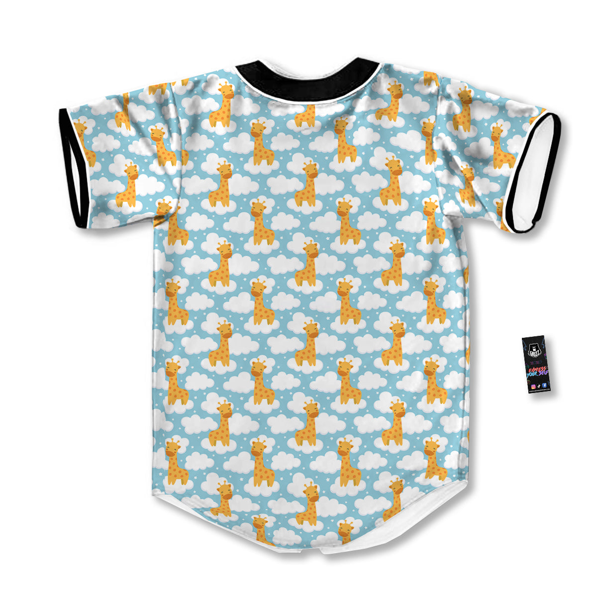 Giraffe Cute Cartoon Print Pattern Baseball Jersey-grizzshop