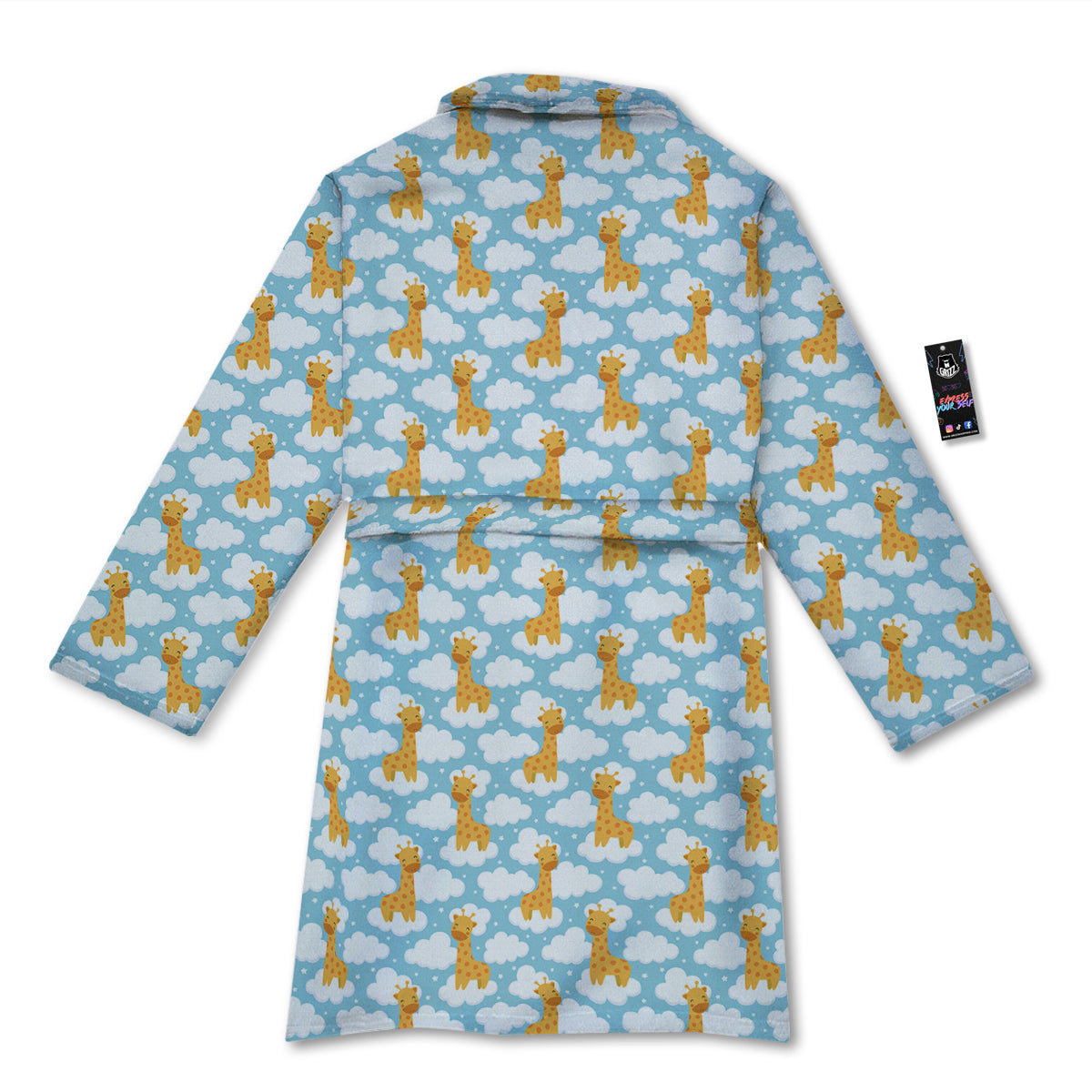 Giraffe Cute Cartoon Print Pattern Bathrobe-grizzshop