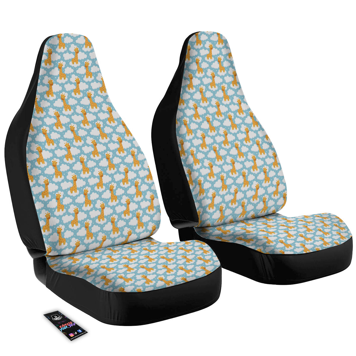 Giraffe Cute Cartoon Print Pattern Car Seat Covers-grizzshop