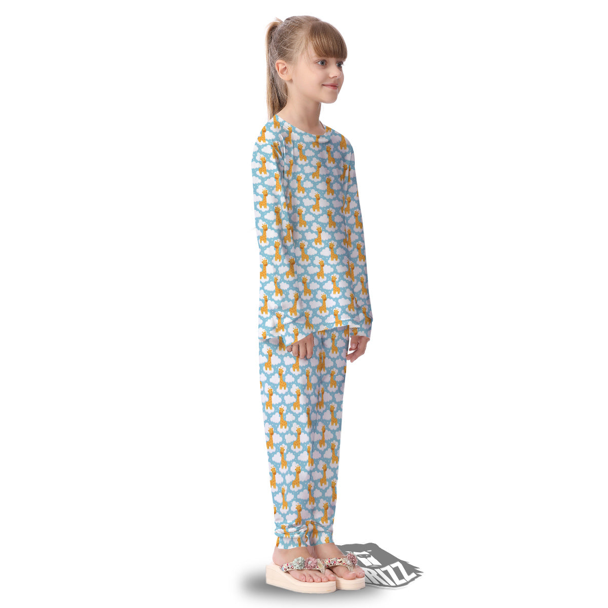 Giraffe Cute Cartoon Print Pattern Kid's Pajamas-grizzshop