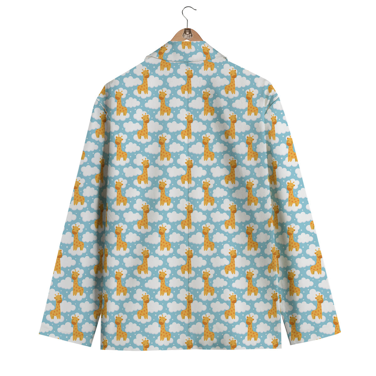 Giraffe Cute Cartoon Print Pattern Men's Blazer-grizzshop