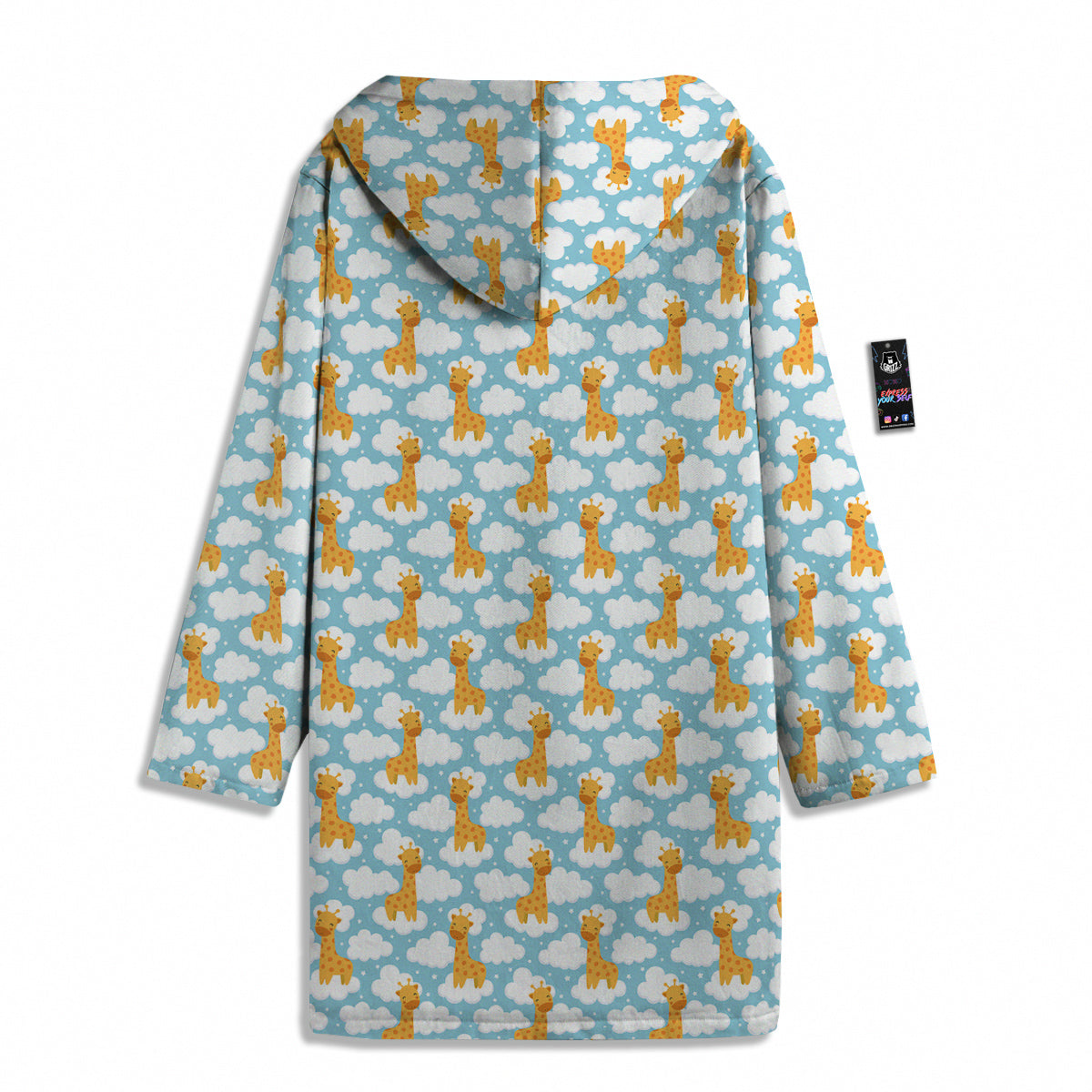 Giraffe Cute Cartoon Print Pattern Men's Windbreaker Jacket-grizzshop
