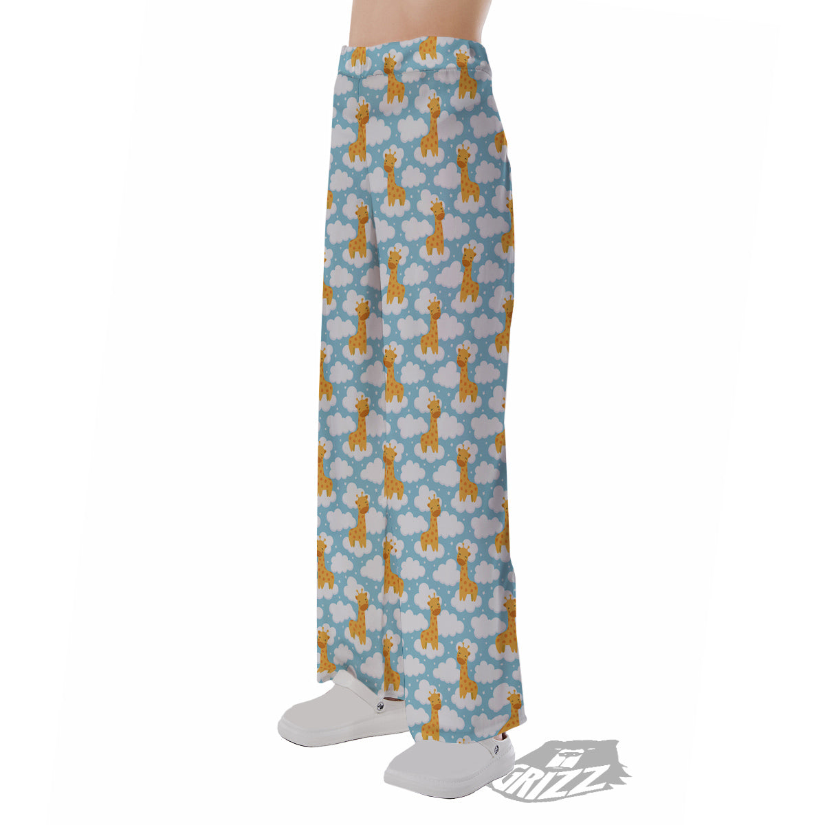 Giraffe Cute Cartoon Print Pattern Pajama Pants-grizzshop