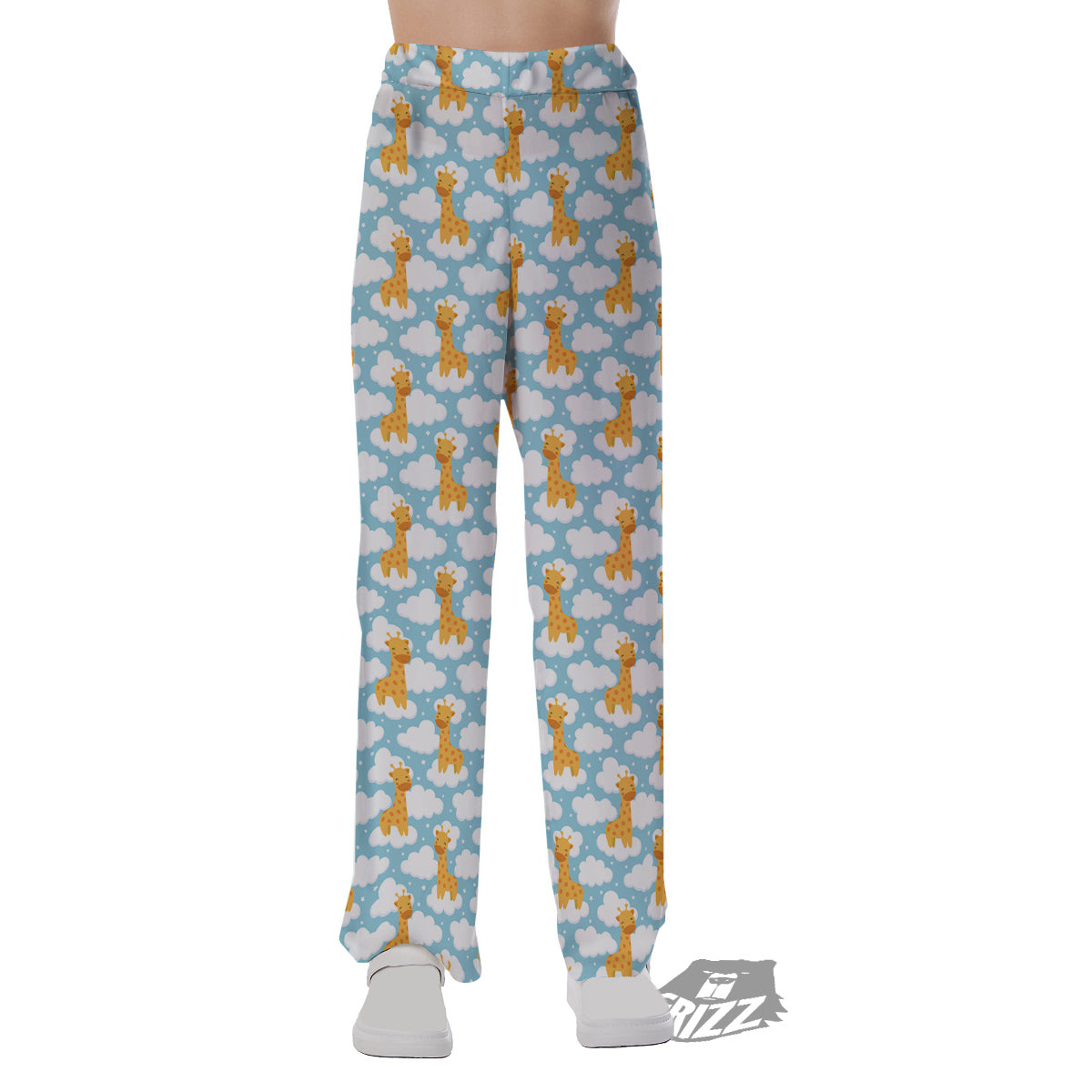 Giraffe Cute Cartoon Print Pattern Pajama Pants-grizzshop
