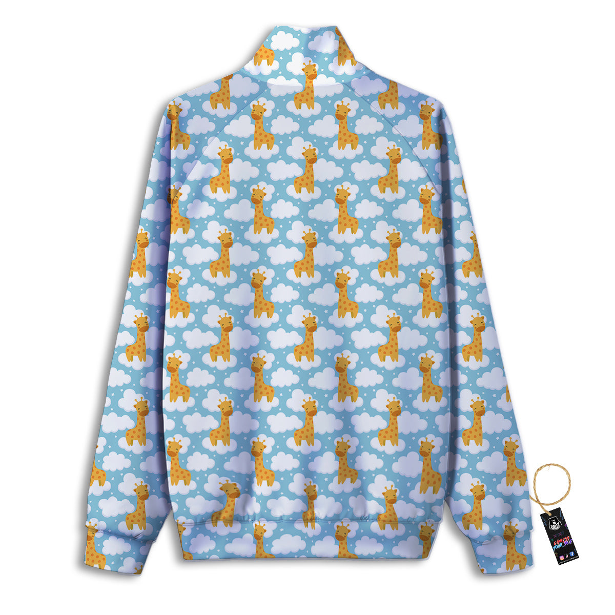 Giraffe Cute Cartoon Print Pattern Track Jacket-grizzshop
