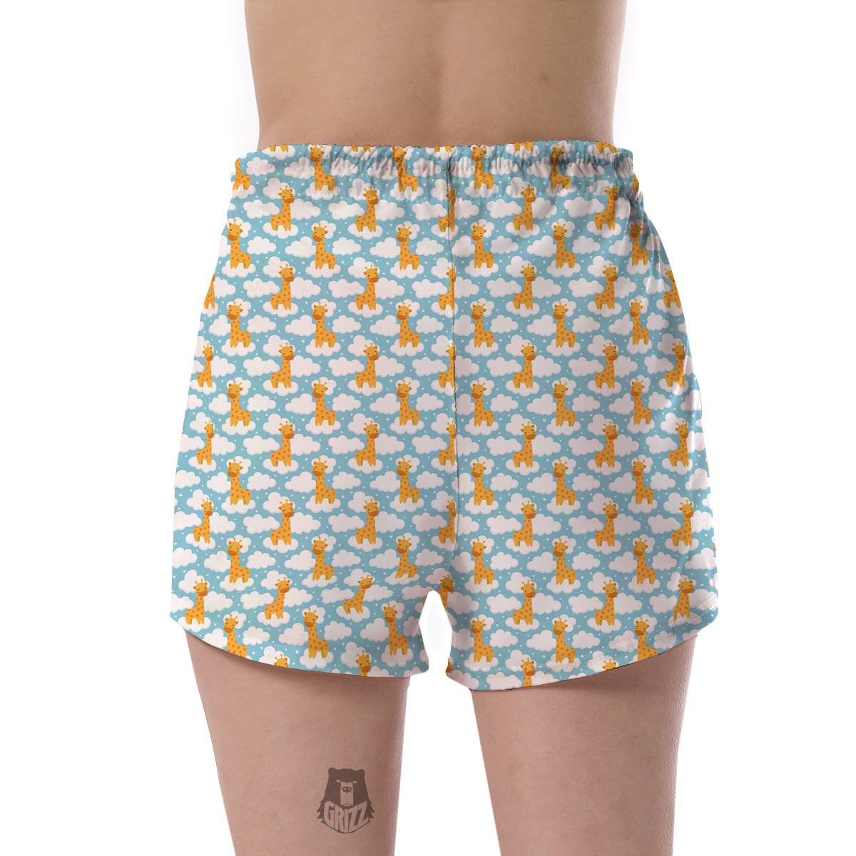 Giraffe Cute Cartoon Print Pattern Women's Shorts-grizzshop