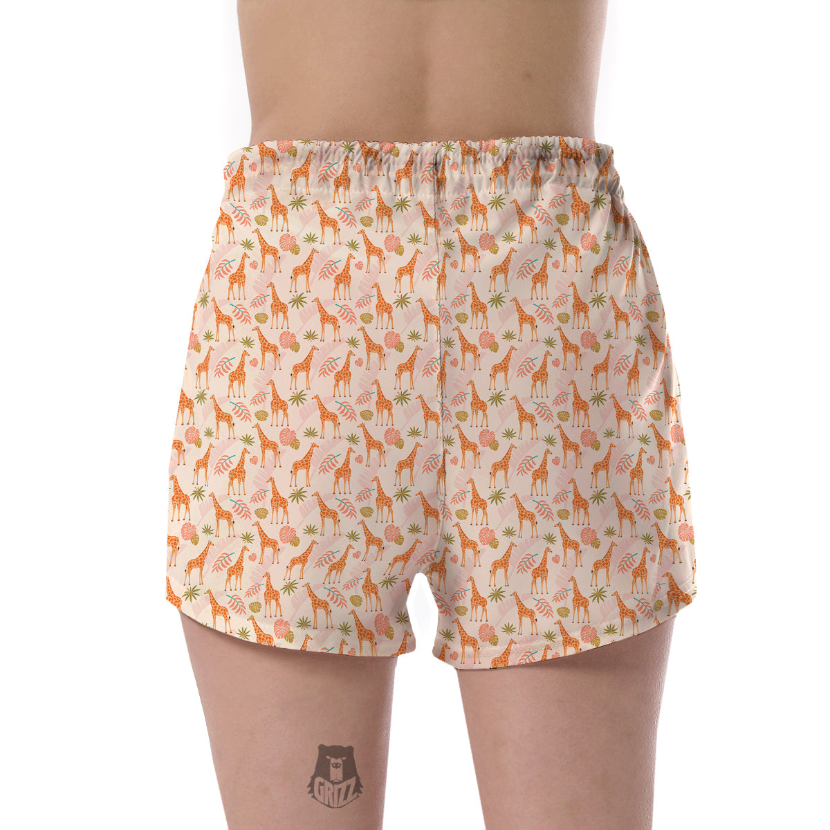 Giraffe Cute Print Pattern Women's Shorts-grizzshop