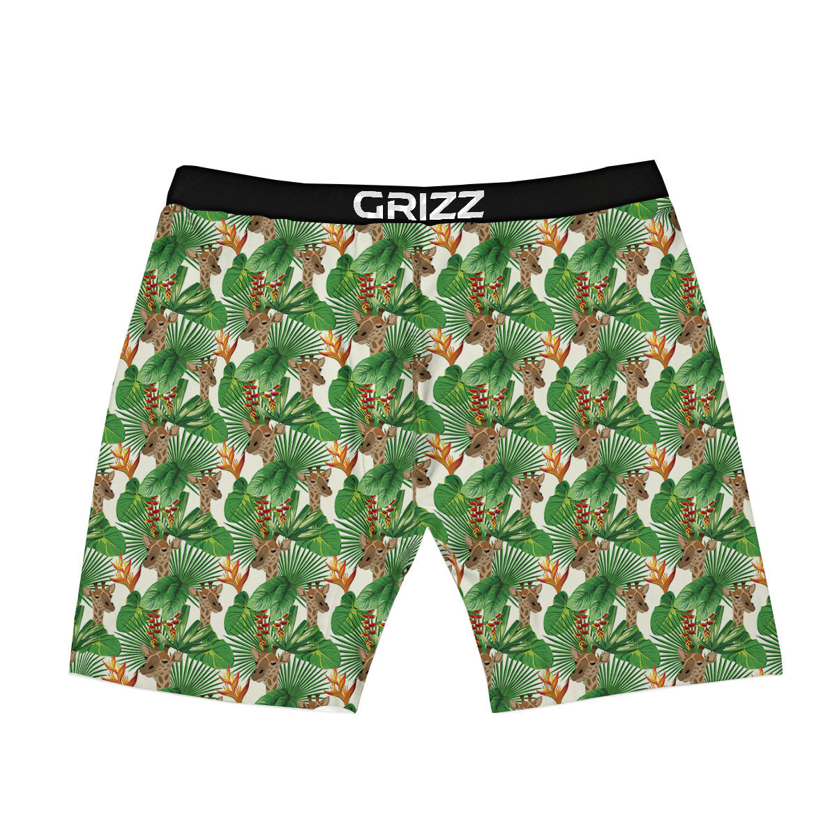 Giraffe Exotic Tropical Print Pattern Boxer Briefs-grizzshop