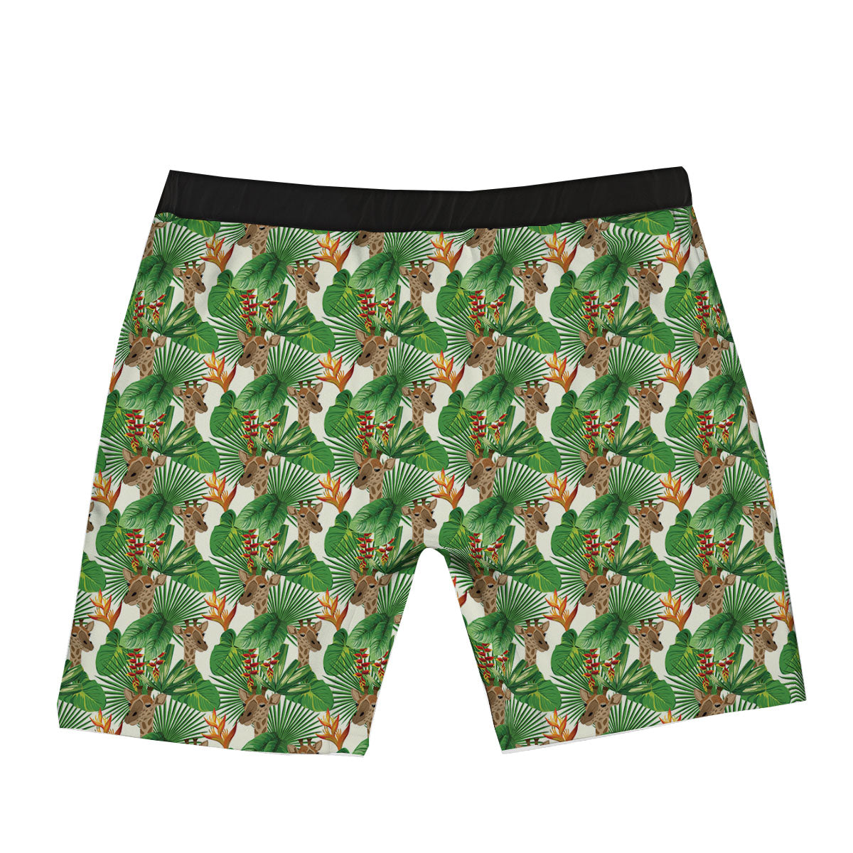 Giraffe Exotic Tropical Print Pattern Boxer Briefs-grizzshop