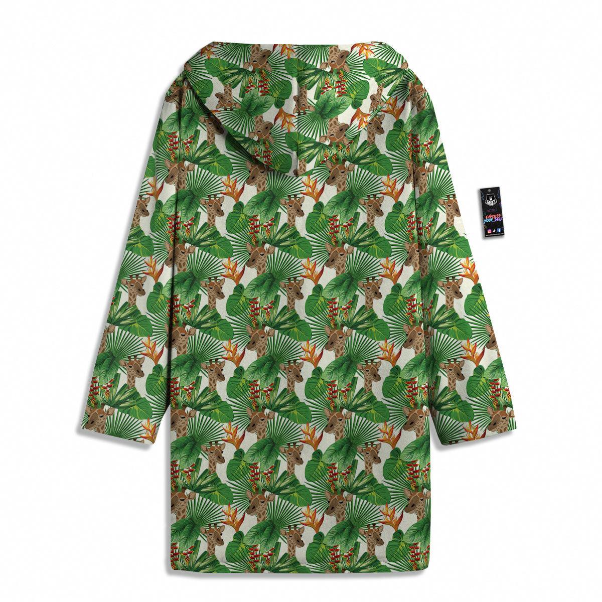Giraffe Exotic Tropical Print Pattern Men's Windbreaker Jacket-grizzshop