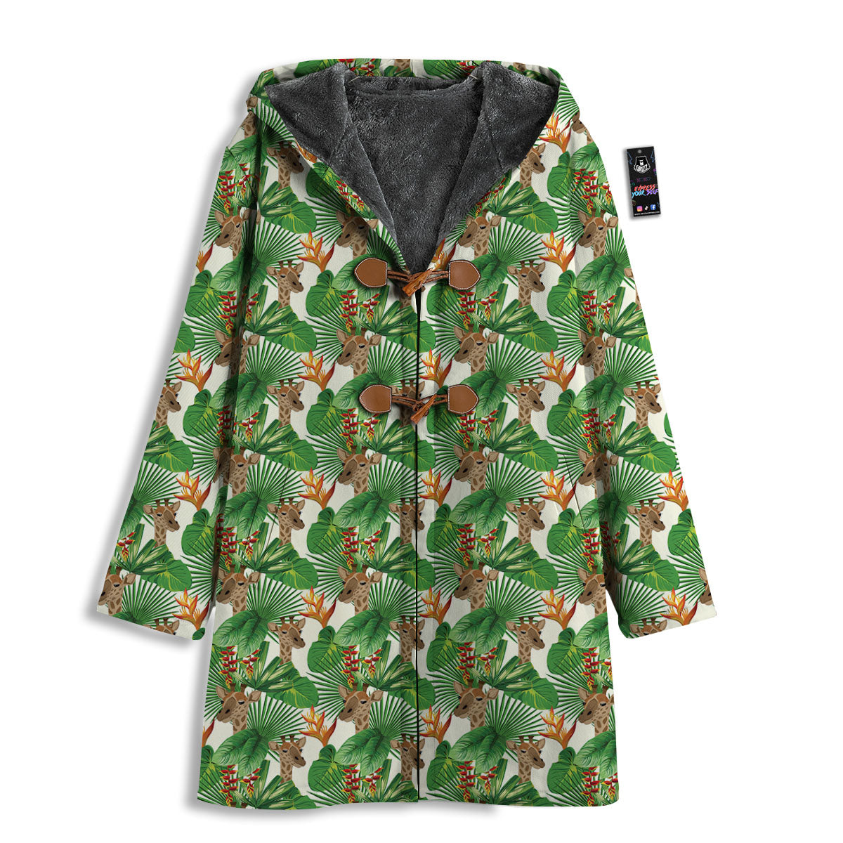 Giraffe Exotic Tropical Print Pattern Men's Windbreaker Jacket-grizzshop
