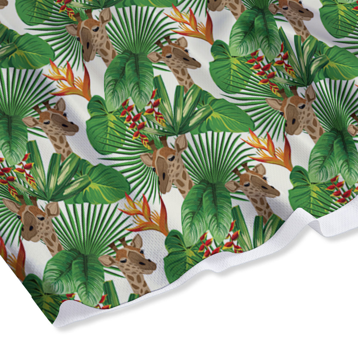 Giraffe Exotic Tropical Print Pattern Mesh Shorts