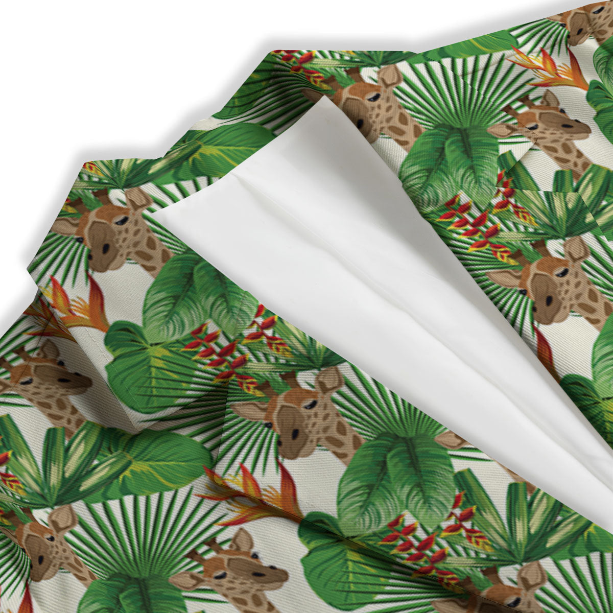 Giraffe Exotic Tropical Print Pattern Women's Blazer-grizzshop