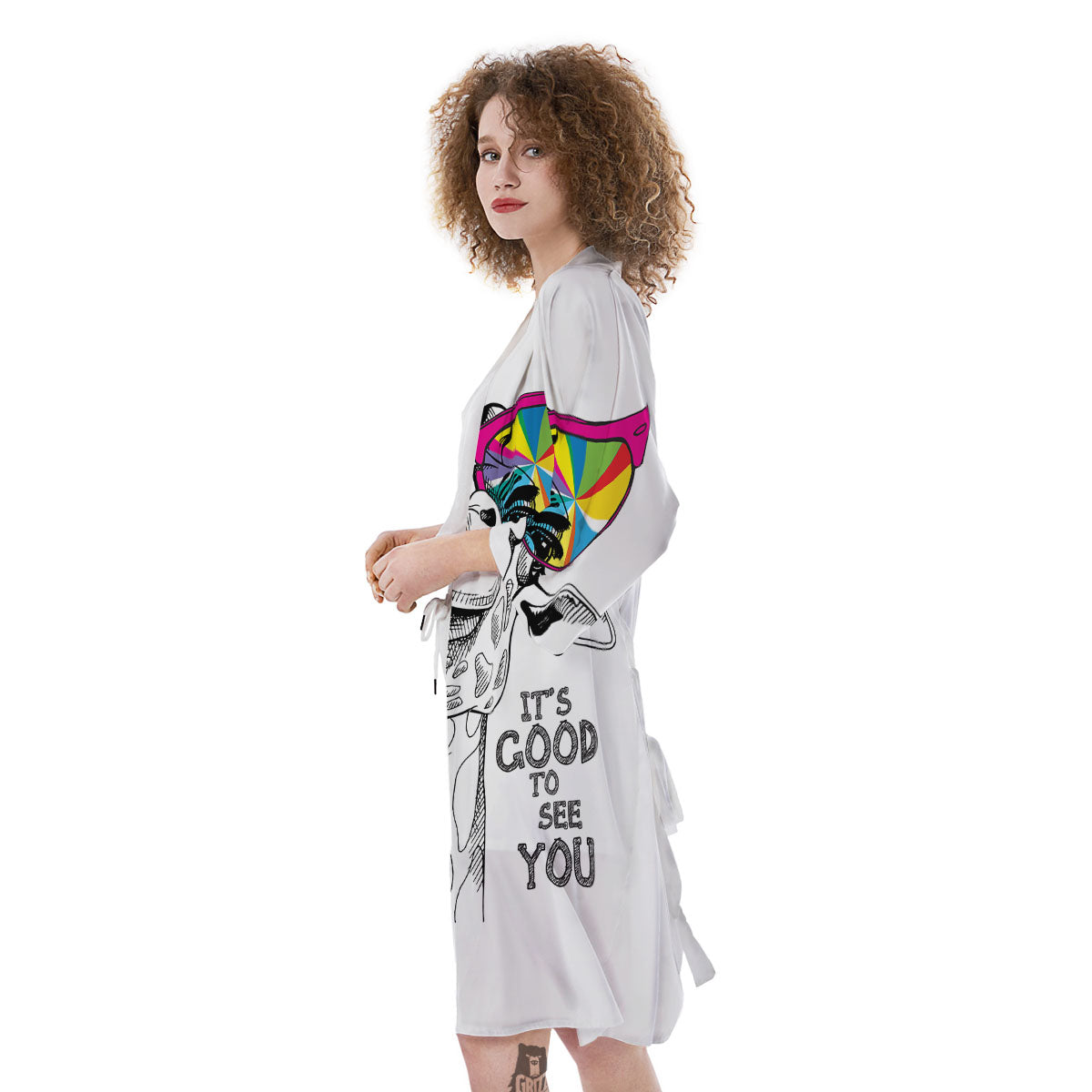 Giraffe Funny Print Kimono-grizzshop