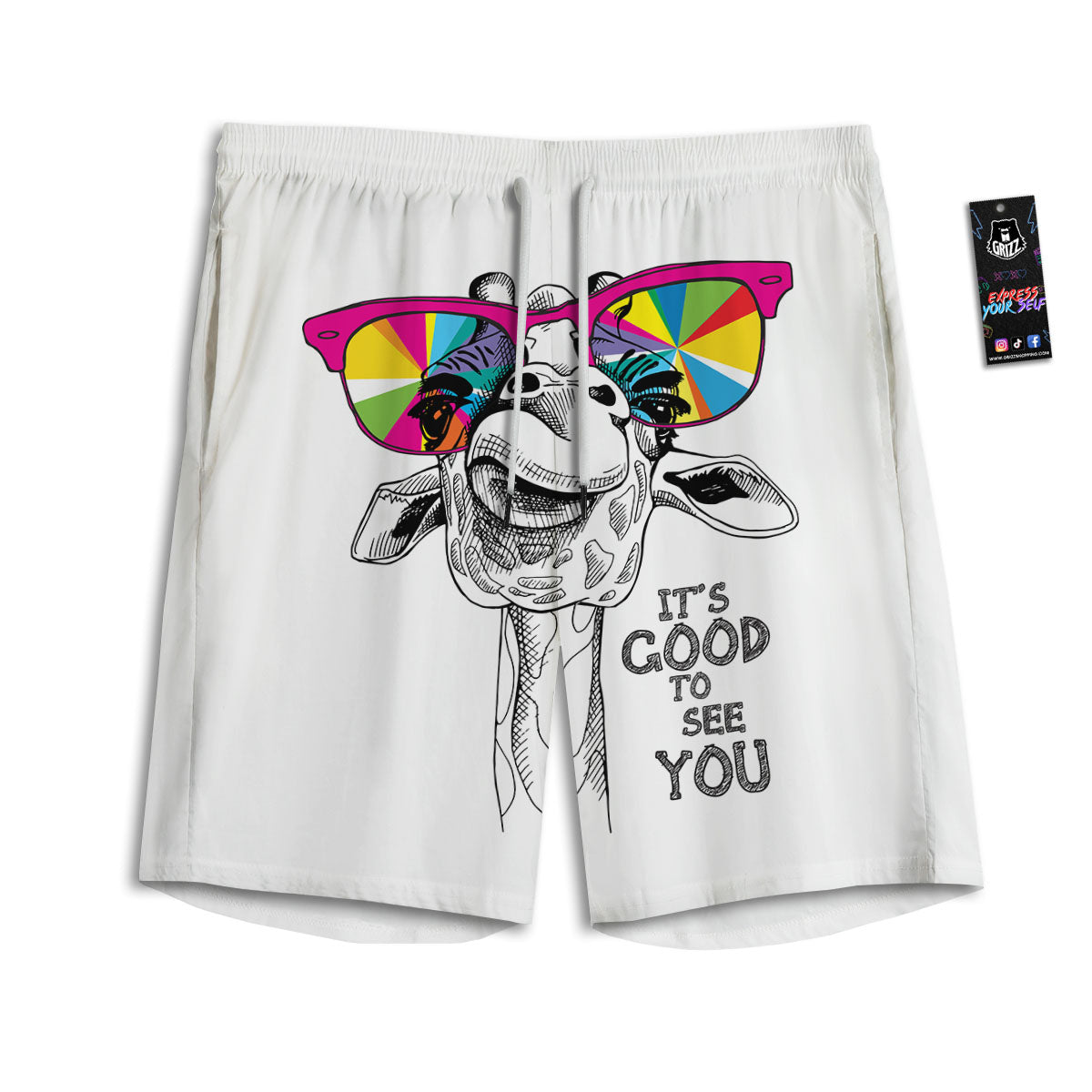 Hawaiian Fruits Tropical Print Pattern Men's Athletic Shorts