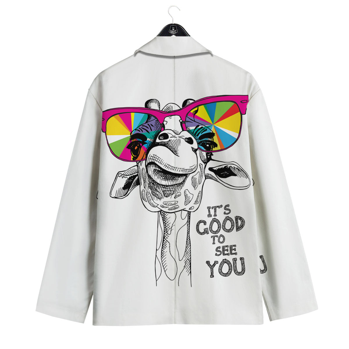 Giraffe Funny Print Men's Sport Coat-grizzshop
