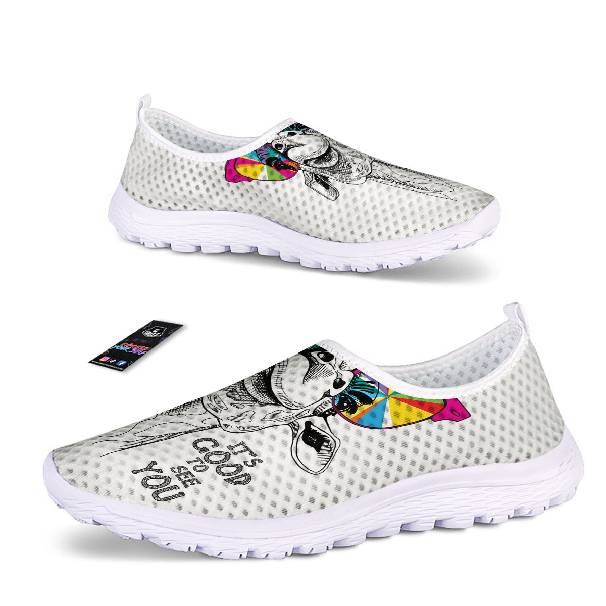 Giraffe Funny Print Nurse Shoes-grizzshop