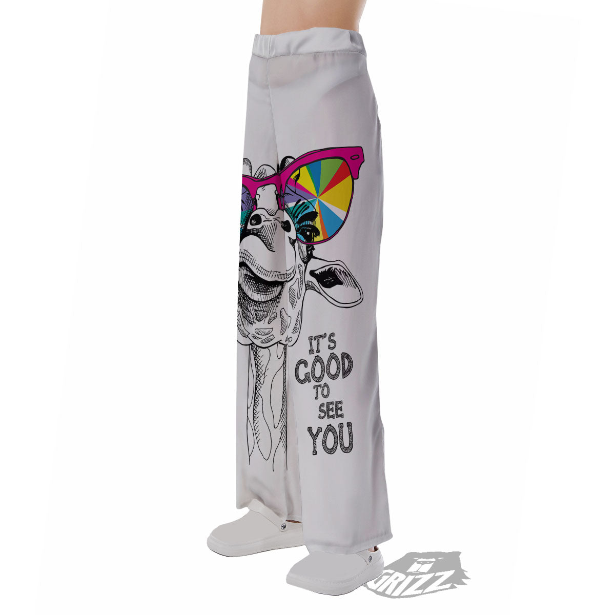 Giraffe Funny Print Pajama Pants-grizzshop