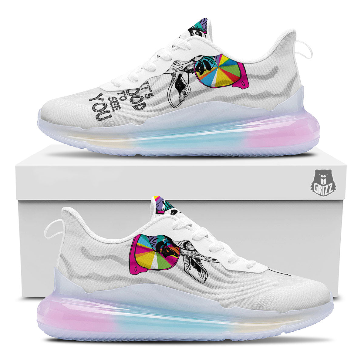 Giraffe Funny Print Running Sneakers-grizzshop