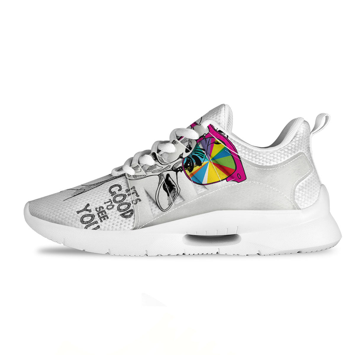 Giraffe Funny Print Tennis Shoes-grizzshop
