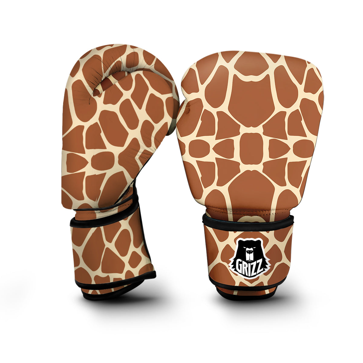 Giraffe Pattern Print Boxing Gloves-grizzshop