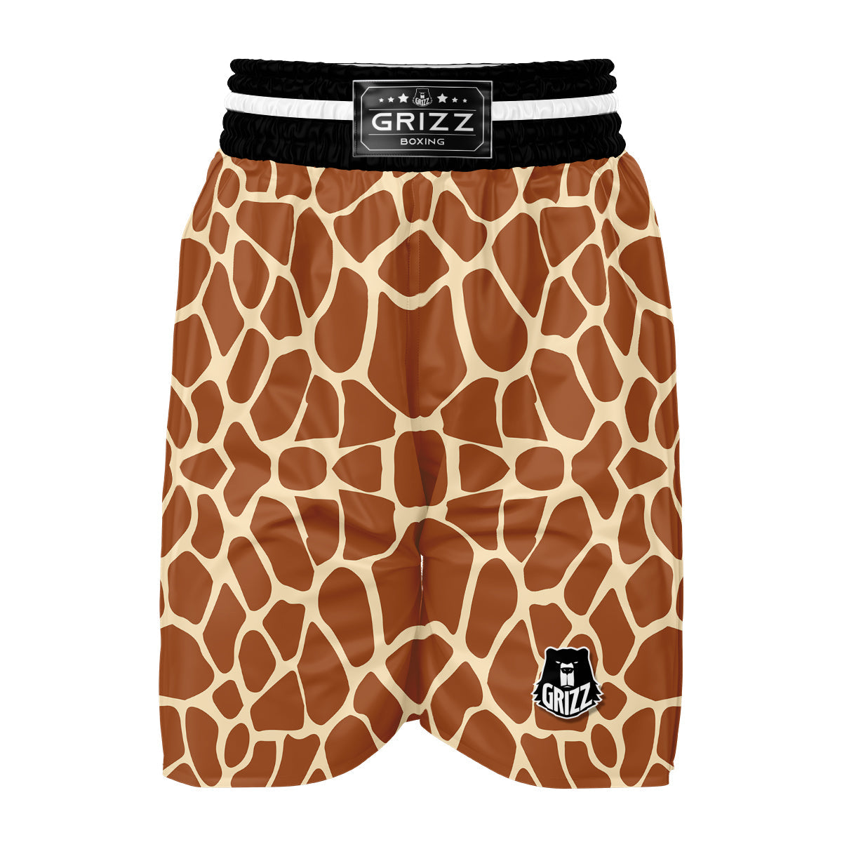 Giraffe Pattern Print Boxing Shorts-grizzshop