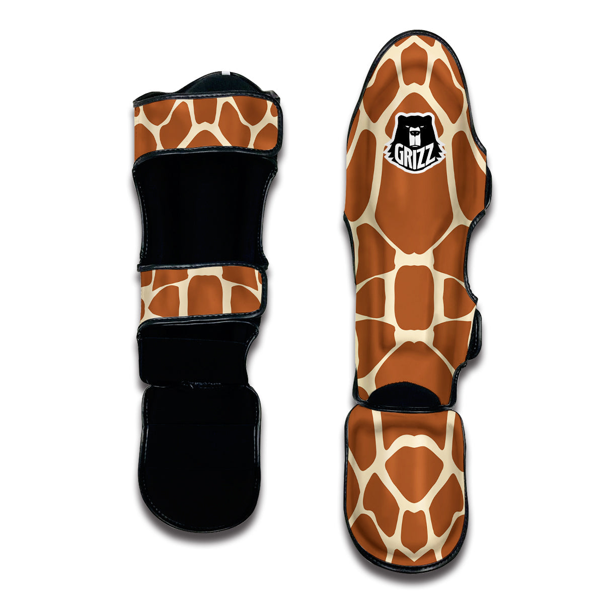 Giraffe Pattern Print Muay Thai Shin Guards-grizzshop