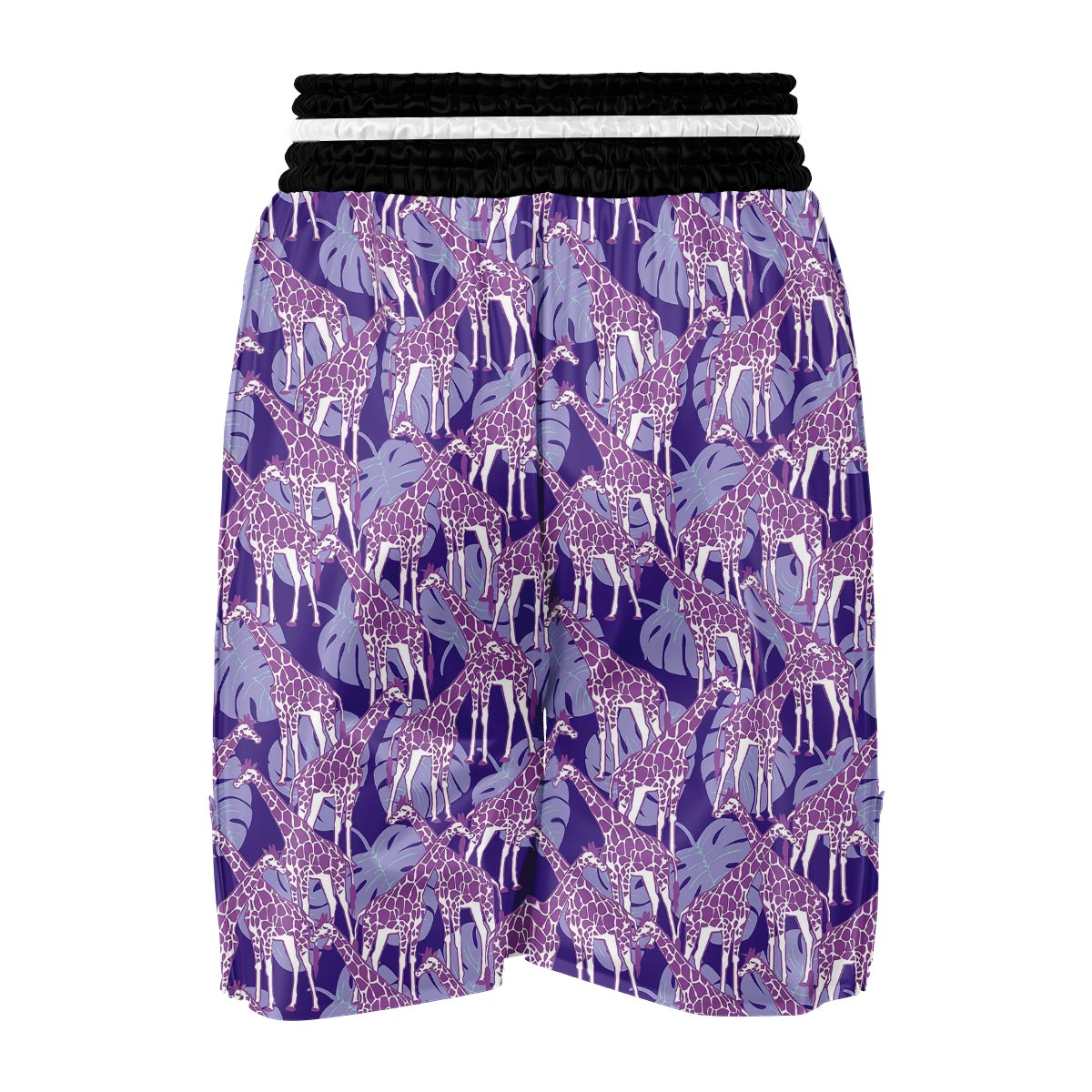 Giraffe Purple Pattern Print Boxing Shorts-grizzshop