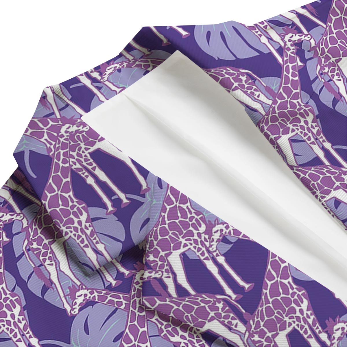 Giraffe Purple Pattern Print Men's Blazer-grizzshop