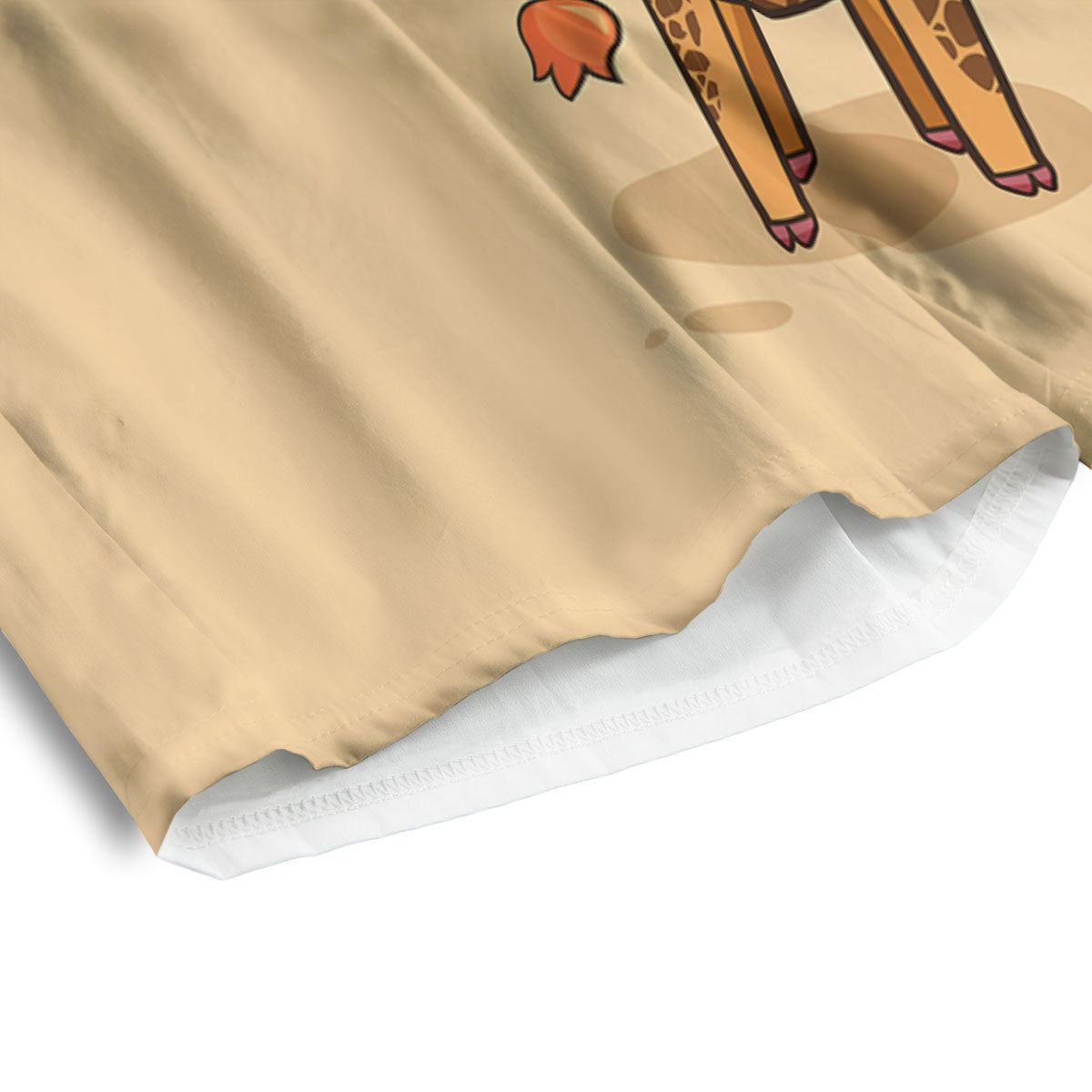 Giraffe Smiley Face Print Men's Athletic Shorts