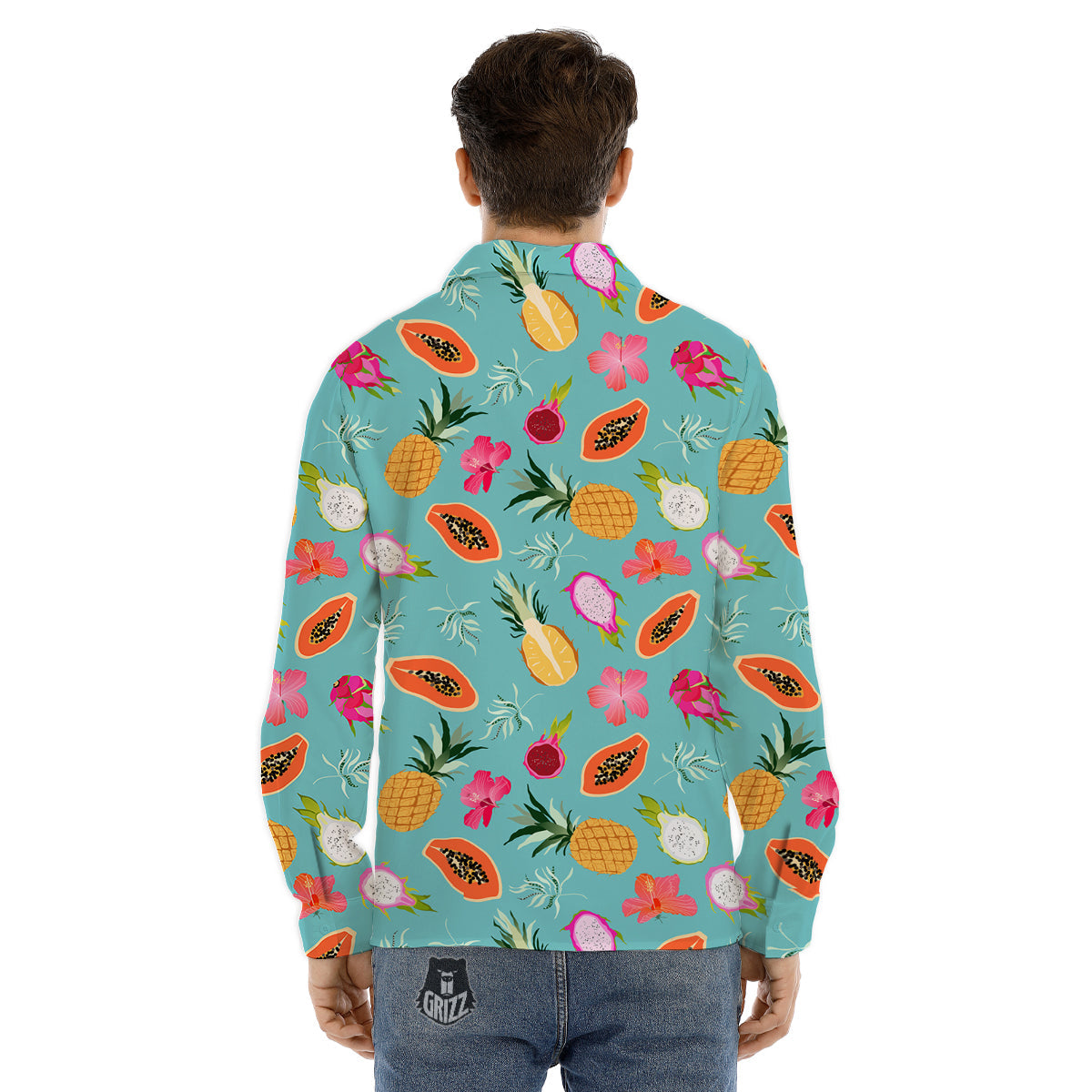 Giraffe Smiley Face Print Men's Dress Shirts-grizzshop