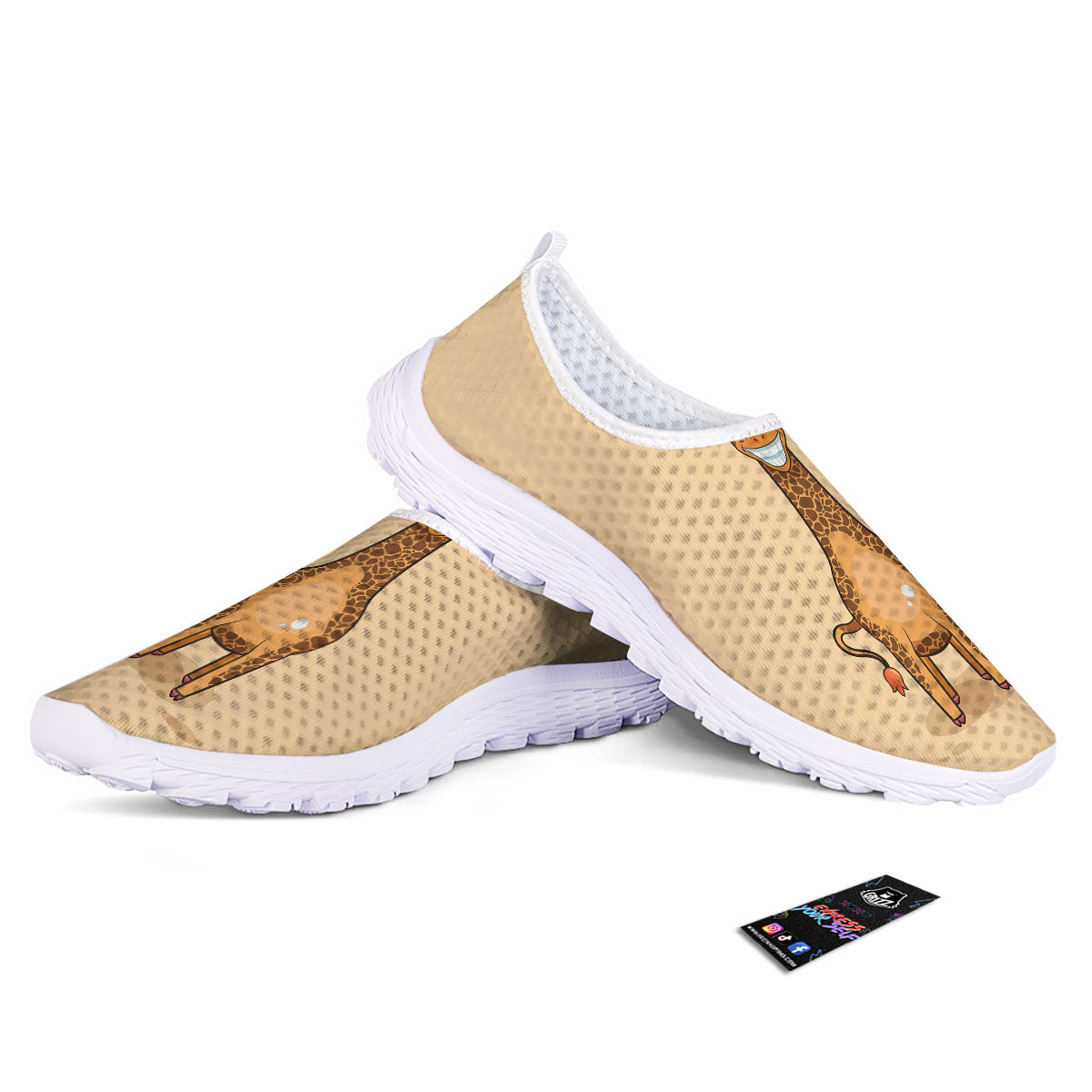 Giraffe Smiley Face Print Nurse Shoes-grizzshop