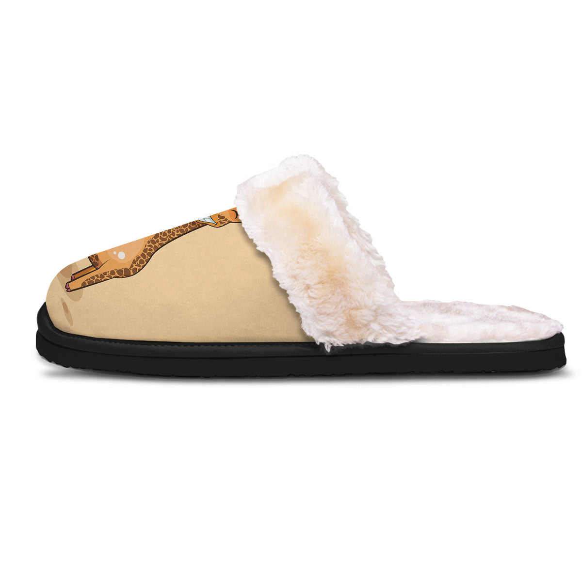 Giraffe Smiley Face Print Slippers-grizzshop